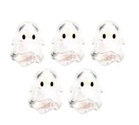 Zkydhbd 5Pieces Fun Clear Specter Shape Acrylic Beads Jewelry Making Part Decorative Beads for Creating Jewelry and Accessories Making Supplies