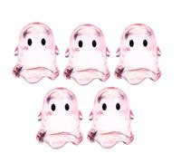 Zkydhbd 5Pieces Fun Clear Specter Shape Acrylic Beads Jewelry Making Part Decorative Beads for Creating Jewelry and Accessories Making Supplies