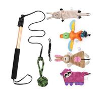 Zkydhbd 7lots Versatiles Canine Training Poles Set Including Green Ball and Nylons Rope for Indoor Outdoor Use Regulable Play Stick