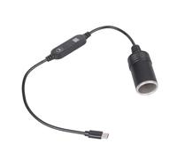 Zkydhbd Adjustable 5V 9V 12V Output Type C to Car Converter with LCD Screen Vehicle Power Cord for Outdoor Camping USB C to Car Link