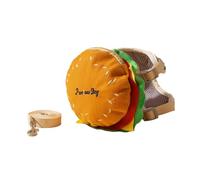Zkydhbd Adjustable Pet Puppies Self-Carrier Hamburger Saddle Bag For Dog Outdoor Training Hiking With Leash Saddle Bags