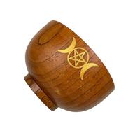 Zkydhbd Altars Bowl Decoration Wood Carved Bowl Ritual Tableware Board Game Witch Props Supply Table Game Accessory Board Game Witch Props Supply