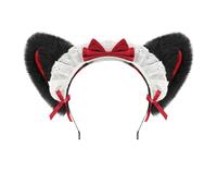 Zkydhbd Anime Cosplay Plush Headpiece Elastic Hair Band Animal Ears Design For Themed Event Daily Use Gothic Maid Cats Ear Hairband
