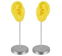 Zkydhbd Artificial Ear Model Soft Silicone Left and Right Ear Mold for Acupunctures Training Practical Jewelry Display Props Jewelry Display Accessories