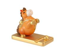 Zkydhbd Artistic Rosin Crafted Cellphone Stand with 2026 Signs Horse & Prosperity Theme Horse Theme Phone Accessory for Home Hand Paint Phone Stand