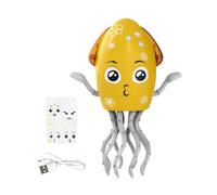 Zkydhbd Automatic Glowing Jellyfish Toy With Obstacle Avoidance & Music Interactive Dance Robot For Kids' Sensory Play Obstacle Avoidance Dancing Toy