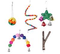 Zkydhbd Bird Chewing Toy Funny Perch Stand Parrot Toy Resistant Cockatiels Parakeet Training Toy Bird Accessories Cage Bird Toy For Parrots Flying Bird Toy Hanging Bird Toy For Parakeets Natural