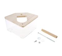 Zkydhbd Bird Nest Cage Wood And Acrylic Shelter Parrots Hatchery For Home And Professional Use Breeding Box For Parrots
