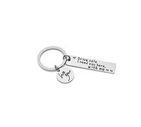 Zkydhbd Boyfriend Driving Keychain-Drives Safe I Need You Here With Mes Keyring Accessory Boyfriend Husband Secure Chain Rings Women