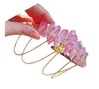 Zkydhbd Bridal Hair Hoop Girl Birthday Party Elegant Pageant Woven Crystal Girl King Costume Headwear Halloween Headband Elegant Crystal Crowns
