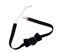 Zkydhbd Camellia Flower Choker Necklace Vintage Neck Chain Fashion Collar Temperament Sweet Cool Party Jewelry Clavicle Chain Necklace Adjustable Length Easy To Use
