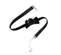 Zkydhbd Camellia Flower Choker Necklace Vintage Neck Chain Fashion Collar Temperament Sweet Cool Party Jewelry Clavicle Chain Necklace Adjustable Length Easy To Use