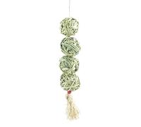 Zkydhbd Chew Toy For Teeth Natural For Hay Treats Handwoven Grass Balls Cage For Chinchilla Hamster Grass Chew