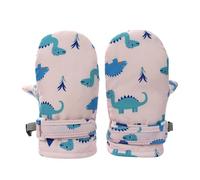Zkydhbd Children's Insulated Snow Gloves With Lovely Dinosaur Print Water Resistant Mitts For Skiing And Snowboarding Age 1-10Y Winter Gloves