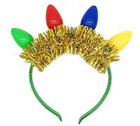 Zkydhbd Christmas LED Light Up Headband Flashing Headpiece Glow Hair Accessory Party Supplies for Women Girl Kids Christmas Led Light Bulb Headband Glow Headband for Girls Women Kids