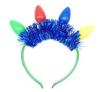 Zkydhbd Christmas LED Light Up Headband Flashing Headpiece Glow Hair Accessory Party Supplies for Women Girl Kids Christmas Led Light Bulb Headband Glow Headband for Girls Women Kids