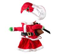 Zkydhbd Christmas Pet Santa Costume With Hat Party Gathering Pet Santa Festival Roleplay Clothes Stage Performances Accessories Pet Party Costume