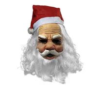 Zkydhbd Christmas Santa Latex With Hat And Beard Overhead Costume Halloween Masquerade Party Fancy Dress Props Realistic Clauses Latex