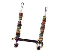 Zkydhbd Colorful Wood Parrot Swing Chew Toy With Hanging Chain For Bird Chewing And Grinding Cage Entertainment Swing Perch Toy Bird Perch Swing Toy