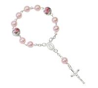 Zkydhbd Contemporary Crucifix Wristband Lightweight Alloy Beaded Chain Secure Clasp Unisex Spiritual Jewelry For Daily Wear Crucifix For Men Women