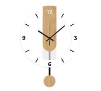 Zkydhbd Contemporary Quiet Wall Swing Clock With Wood Grains Finish Acrylic Easy Reading Roman/Arabic Number Home Office Decors Modern Acrylic Wall Clock