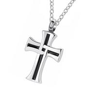 Zkydhbd Crossed Urn Locket Necklace Cremation Urn Pendant Ashes Container Ashes Holders Pet Urn Necklace Pet Commemorative Jewelry