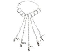 Zkydhbd Crystal Handcrafted Unisex Handchain Tassels Harness Bangle Rhinestones Wristchain Ornament Loved