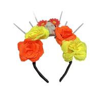 Zkydhbd Day Of The Dead Headband Flower Crowns Festival Headband Mexicans Headpiece Halloween Party Supply For Women Day Of The Dead Mexicans Headpiece Flower Crown Festival