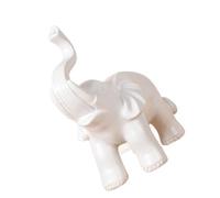 Zkydhbd Delicate Elephant Figurine Elegant Resin Technology Perfect Desk Shelf Decoration for Birthday Housewarming Traditional Symbolic Sculpture