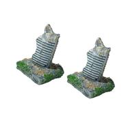 Zkydhbd Detailed Resin Ruins Building Figure for FishTank Decors with Decays Theme Creating Mysterious Aquarium Landscape Terrariums
