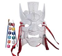 Zkydhbd Diys Unpainted Masquerades Nuo Operas Blanks Paintable With Pigment Drawing Brush Halloween Cosplay Costumes Nuo Operas Set