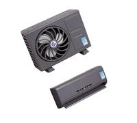 Zkydhbd Dollhouses Air Conditioners Model Solar Powered Operations ABS Promotes Imaginative Play Solar Refrigerator Outdoor Unit Model Model House Refrigerator Accessory