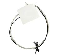 Zkydhbd Double Layer Neckchain Bow Beaded Necklace Bowknot Pendant Clavicle Chain French Collarbone Chain for Women Girls