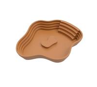 Zkydhbd Dual-Zone Shelled Animal Basin With Anti-Slip Ladder & Feeding Zone For Semi-Aquatic Creatures Tortoise Water Bowl With Design