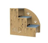 Zkydhbd Easy Climb Wood Dog Steps 3 Tiers Ramp For Pets Suitable For High Beds And Couches