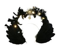 Zkydhbd Elegant Angelic Wing Headdress With Glittering Feathered For Cosplay Pageants Themed Event And Festive Celebrations Hair Accessory