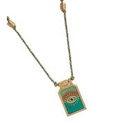 Zkydhbd Elegant Necklace With Retro Tarot Card Pendant Mystical Tarot Card Pendant Necklace Unique Sweater Chain For Women Unique Handmade