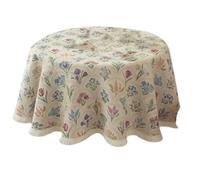 Zkydhbd Elegant Round Tablecloth Sturdy Polyester Materials for Family Gatherings Easy Caring Polyester Tablecloth