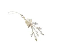 Zkydhbd Elegant Star and Pearls Winds Chimes Delicate Star and Pearls Winds Chimes Phone Lanyard to Enhances Your Living Space Balcony Corner Accessory