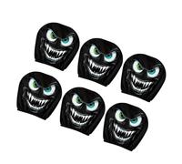 Zkydhbd Fanciful Evil Eyes Car Headrest Covers Soft Polyester Protectors Easy Installation General For Long Drives Family Trip Polyester Car Headrest Protector