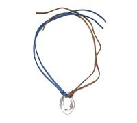 Zkydhbd Fashionable Necklace with Clear Acrylic Pendant Circular Charm Neckchain Adjustable Length Velvets Cord Choker Ornament