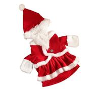 Zkydhbd Festival Pet Santa Costume And Hat Set Cosplay Pet Party Outfit With Santa Hat Christmas Dog Cats Photo Props Jumpsuit