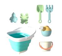 Zkydhbd Foldable Sand Bucket Play Toy Set For Kids With Shovel And Mold Outdoor Beach Play Activity Essential Sand Toy