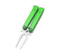 Zkydhbd Golf Balls Fork Pivots Divot Tool with Foldable Design, Turf Grooves for Lawns Repair & Green Maintenance Foldable Pitchforks Turf Tool Golf Fork Lawns Maintenance