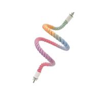Zkydhbd Gradients Bird Rope Perch Stand Multicolored Bendable Climbing Rope Toy For Cockatiels Parakeets And Small Pet Swing Bendable Bird Perch
