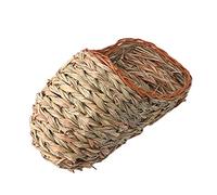 Zkydhbd Grass Bed Natural Woven Straw Nest For Hay Lounge Pet Cage Chew For Hamster Gerbil Grass Mat Woven Bed Mat