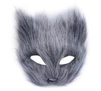 Zkydhbd Halloween Cats Face CoveAnimal Cosplay Cover For Masquerades Carnivals Cosplay Parties Masquerades Cover Lamb Horn Headband