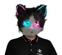 Zkydhbd Halloween Novelty Costume Animal LED Light Up For Adult Kids Full Face Led Glowing Gifts Led Glowing Halloween