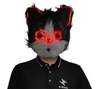 Zkydhbd Halloween Novelty Costume Animal LED Light Up For Adult Kids Full Face Led Glowing Gifts Led Glowing Halloween