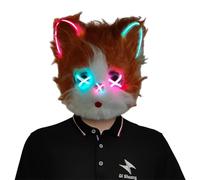 Zkydhbd Halloween Novelty Costume Animal LED Light Up For Adult Kids Full Face Led Glowing Gifts Led Glowing Halloween